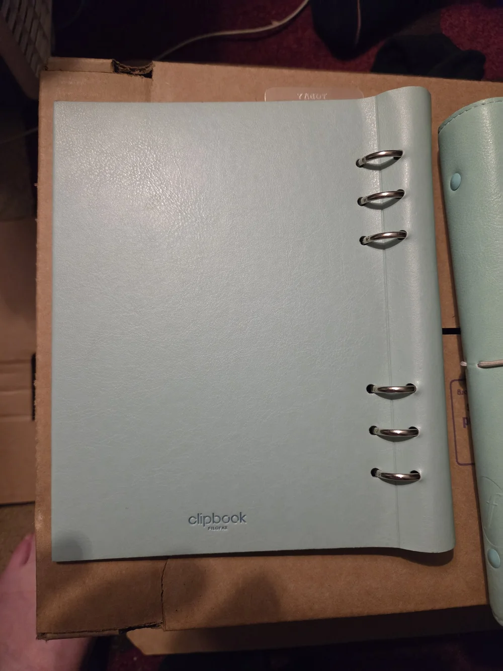Filofax Aqua Blue Flexible Ring Notebook / Clipbook Bundle